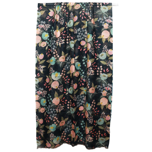 Floral Merino Silk Designer Scarf