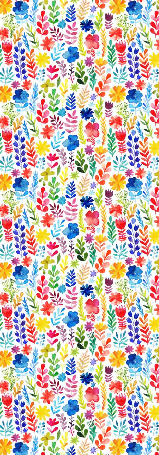Meadow Bloom Modal Silk Scarf – Colourful Botanical Print
