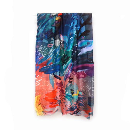 Abstract Modal Silk Designer Scarf