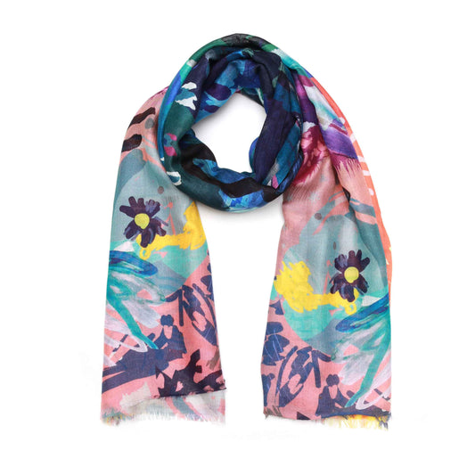 Abstract Modal Silk Designer Scarf