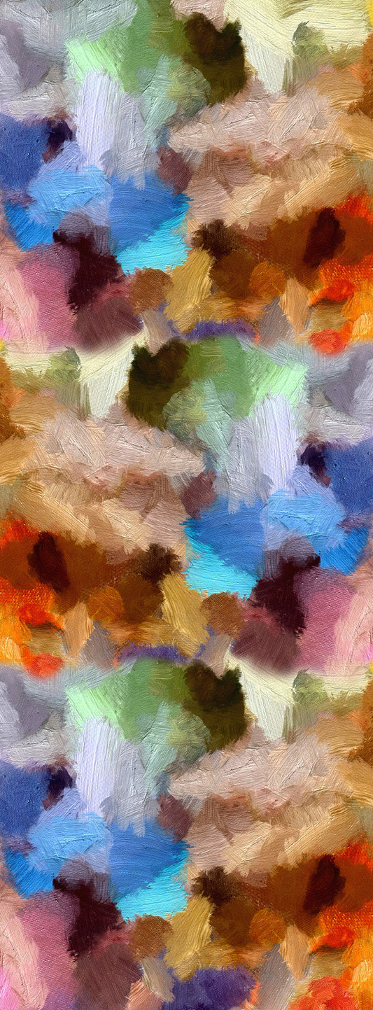 Abstract Brushstroke Scarf – Cotton Modal Designer Wrap | Multicolour Artistic Print