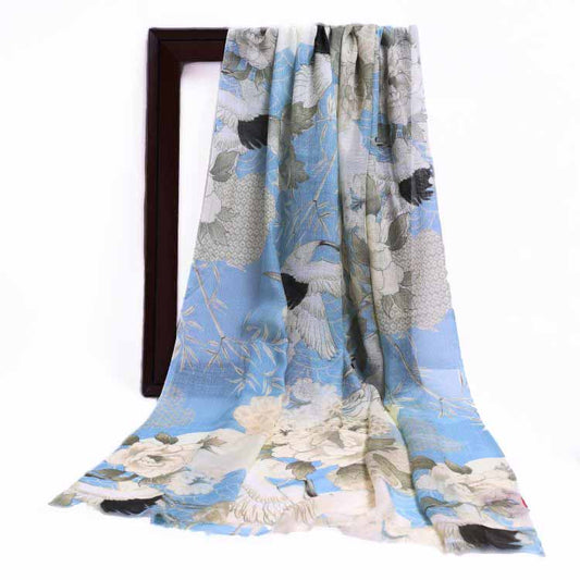 Floral Modal Silk Designer Scarf
