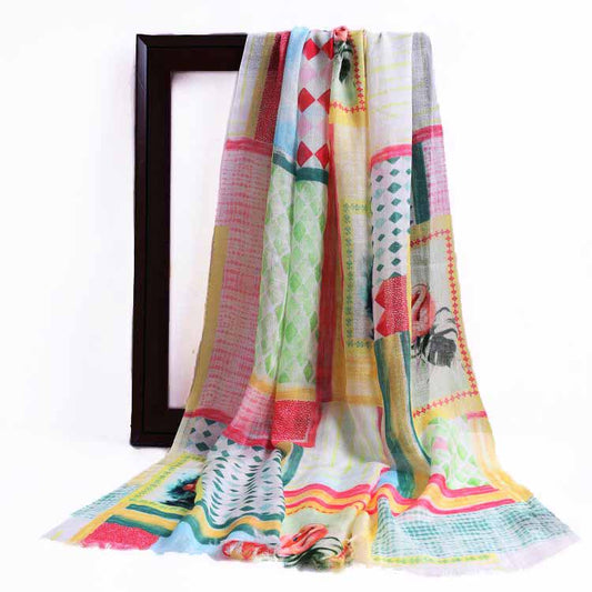 Geometric Modal Silk Designer Scarf