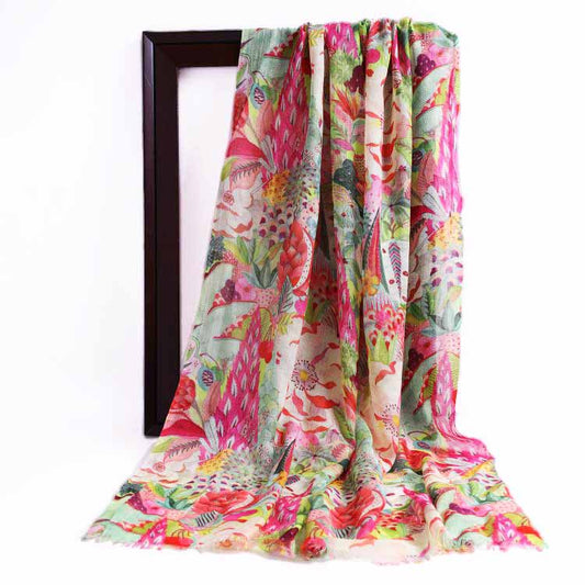 Floral Modal Silk Designer Scarf