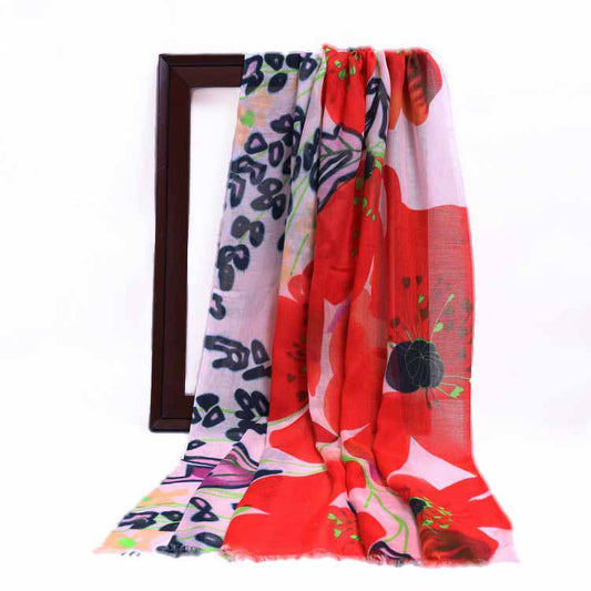 Floral Modal Silk Designer Scarf