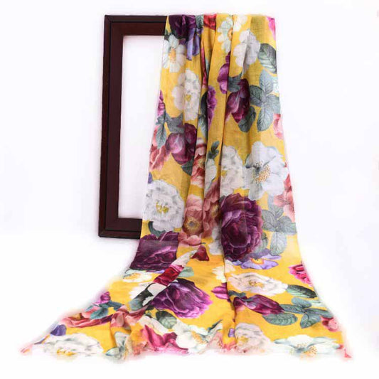 Floral Modal Silk Designer Scarf