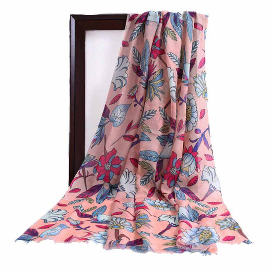 Floral Modal Silk Designer Scarf