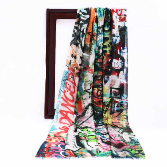Abstract Modal Silk Designer Scarf