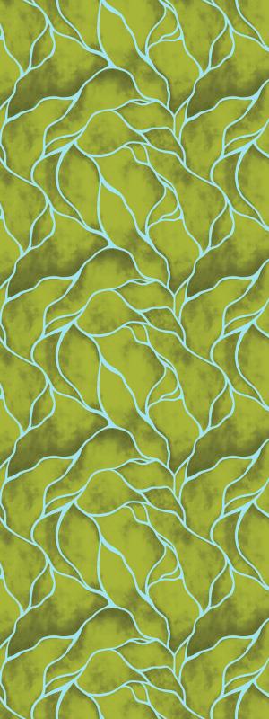 Verdant Flow Silk Scarf – Organic Line Print