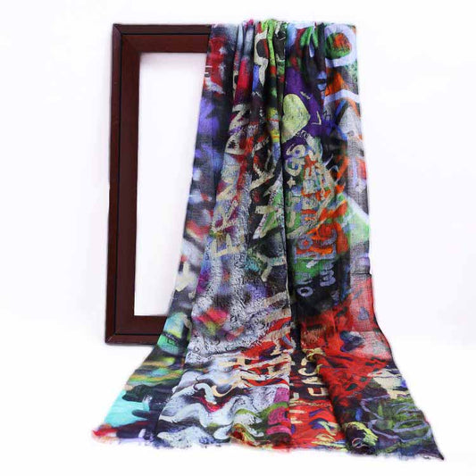 Abstract Modal Silk Designer Scarf
