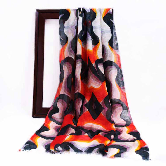 Abstract Modal Silk Designer Scarf