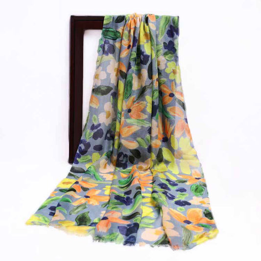 Floral Modal Silk Designer Scarf