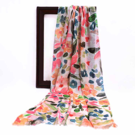 Floral Modal Silk Designer Scarf