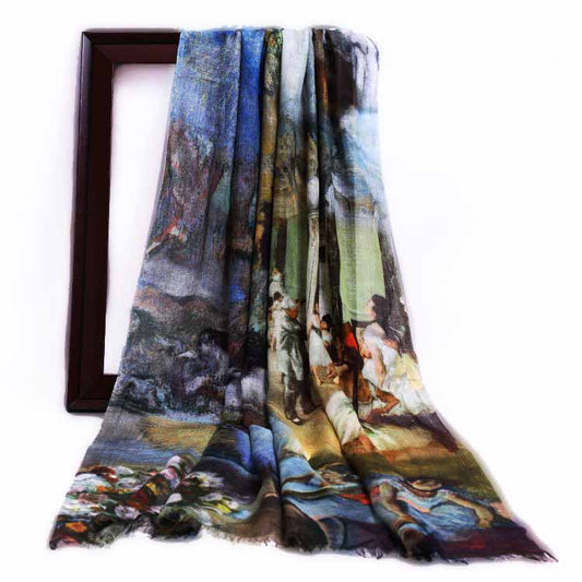 Foulard en soie modale de créateur Old Masters