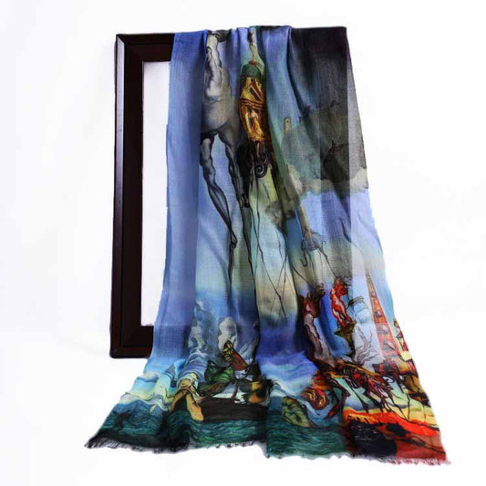 Foulard en soie modale de créateur Old Masters