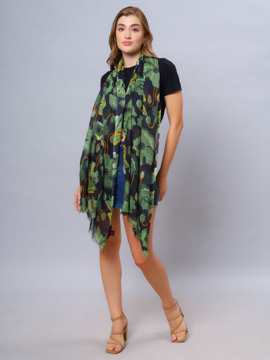 Floral Modal Silk Designer Scarf