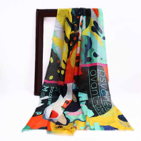 Abstract Modal Silk Designer Scarf