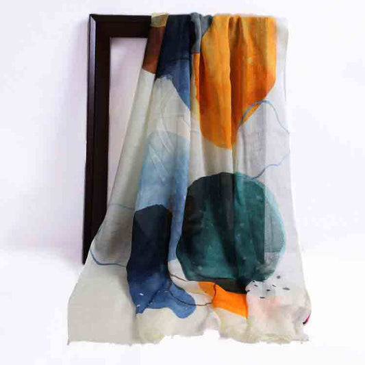 Abstract Modal Silk Designer Scarf