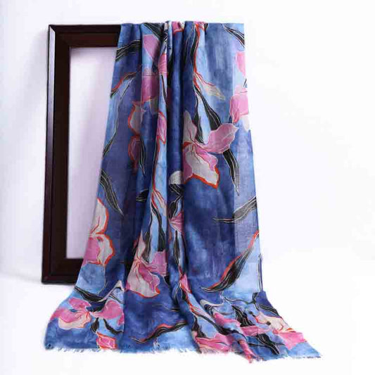 Floral Modal Silk Designer Scarf