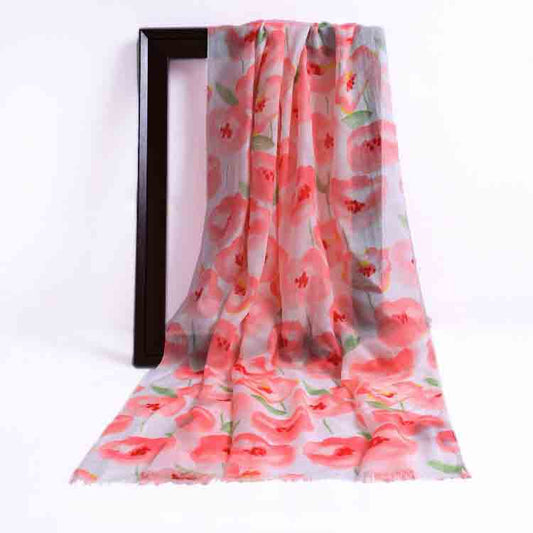 Floral Modal Silk Designer Scarf