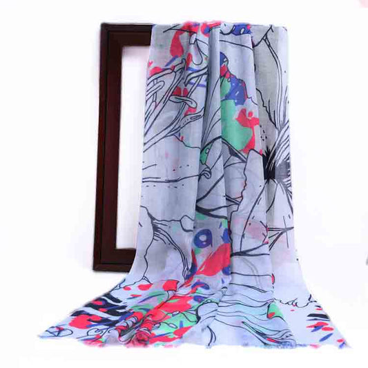 Abstract Modal Silk Designer Scarf