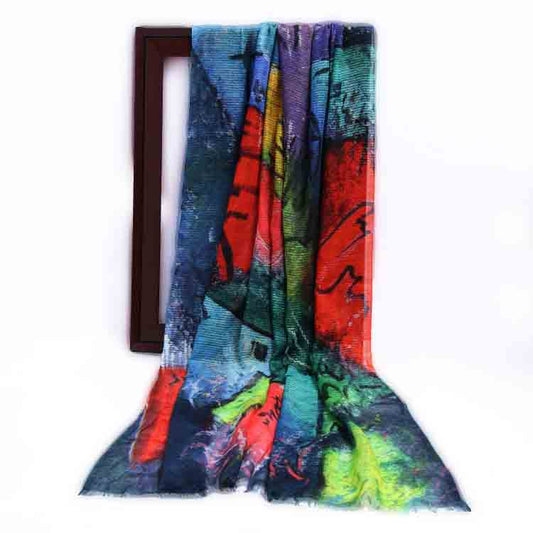 Abstract Modal Silk Designer Scarf