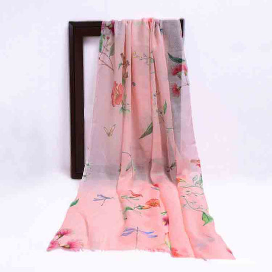Floral Modal Silk Designer Scarf
