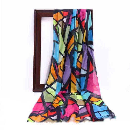 Geometric Modal Silk Designer Scarf
