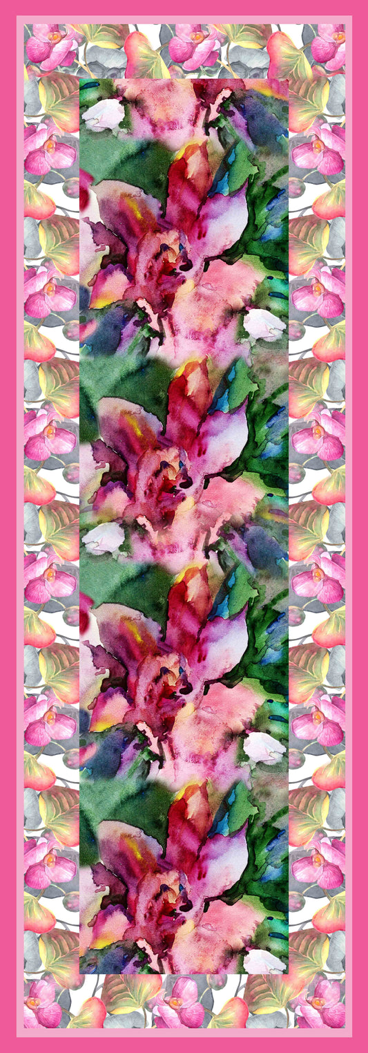 Floral Pure Silk Designer Scarf