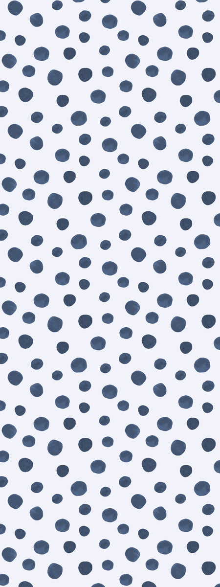 Navy Blue Dot Print Modal Silk Scarf