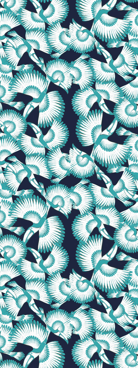 Teal Toucan Pure Silk Scarf