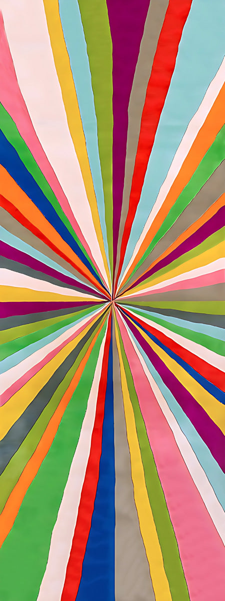 Prism Radial Sunburst Pure Silk Summer Scarf
