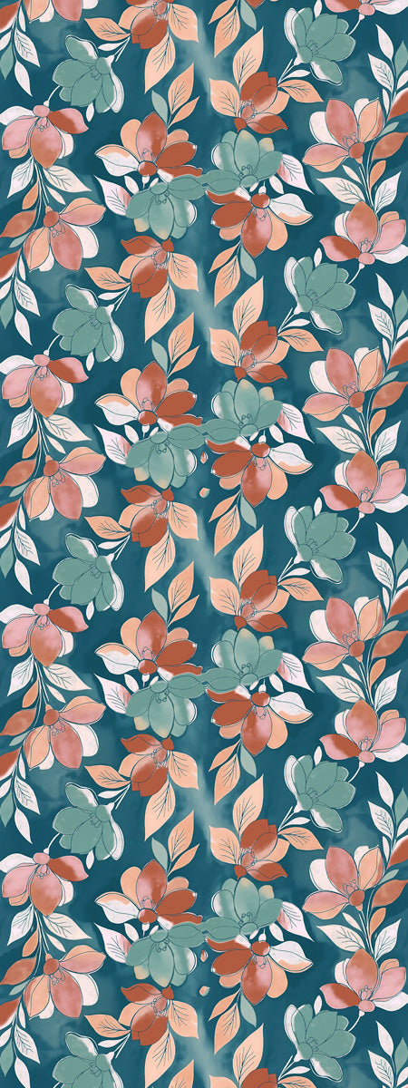 Botanical Cascade Pure Silk Summer Scarf