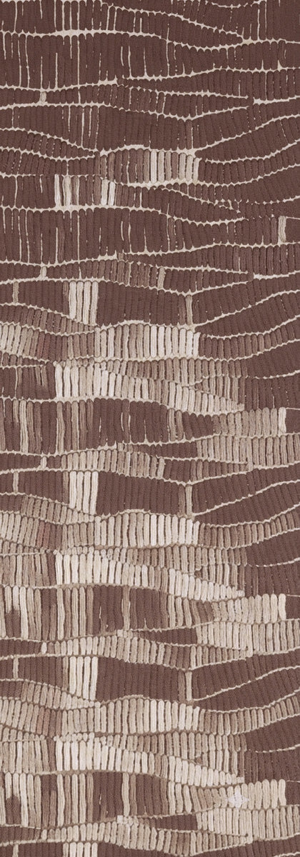 Mocha Strata Pure Silk Scarf