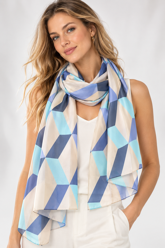 Isometric Harlequin Pure Silk Scarf