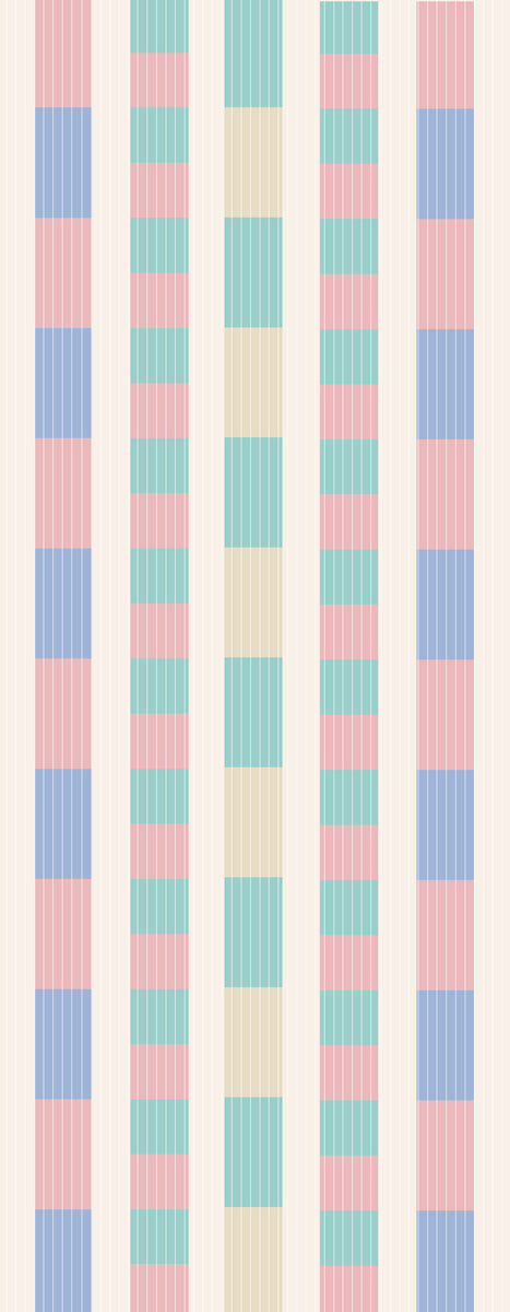 Riviera Columnar Stripe Pure Silk Scarf