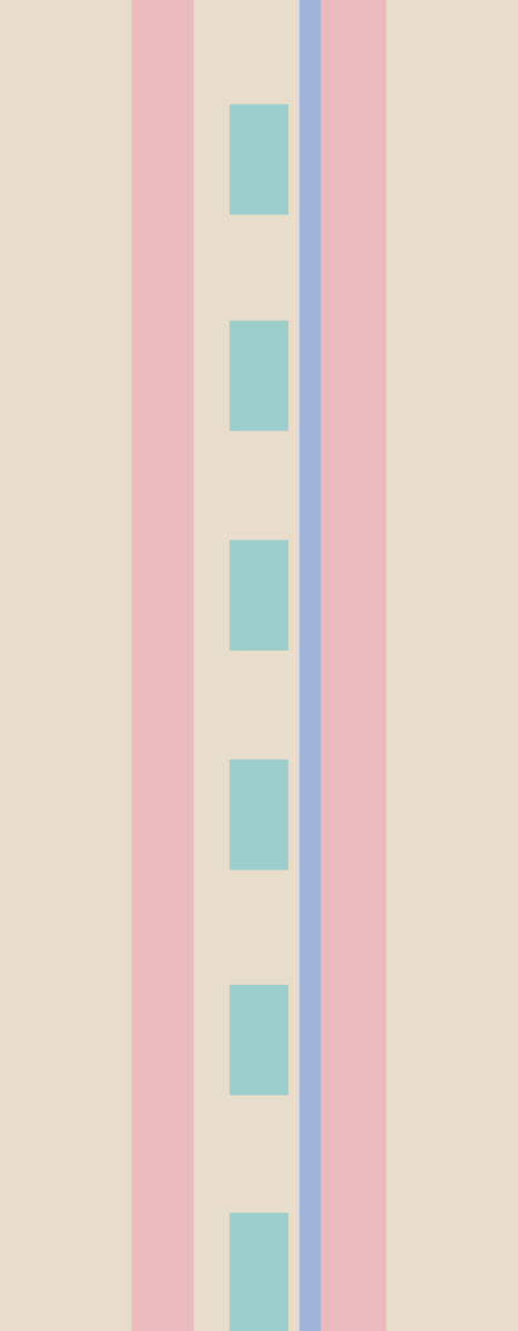Rosewater Track Linear Pure Silk Scarf