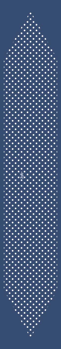 Navy Blue Polka Dot Skinny Scarf