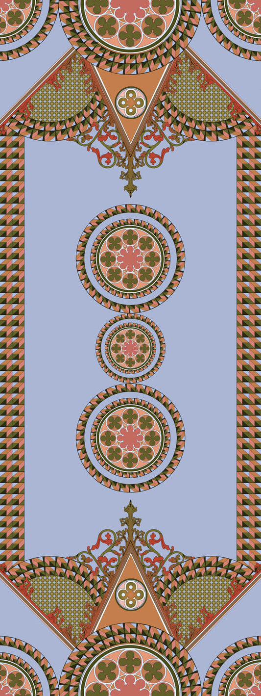 Bufanda de seda pura con diseño floral
