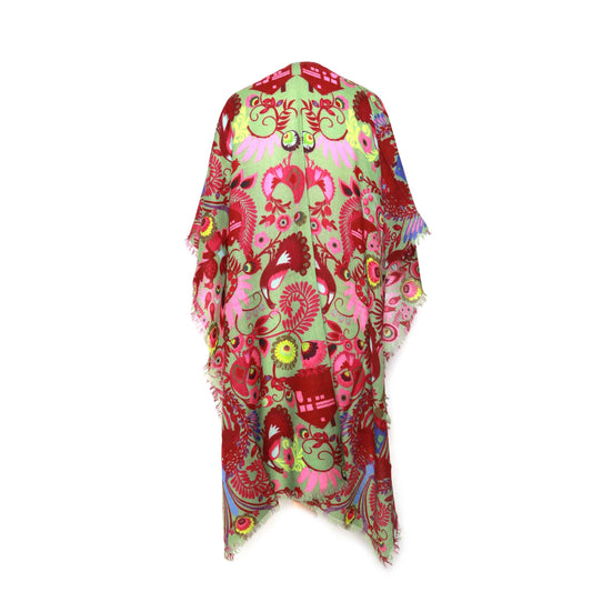 Abstract Merino Wool Travel Cape