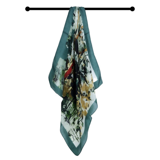 Abstract Pure Silk Pocket Square Scarf