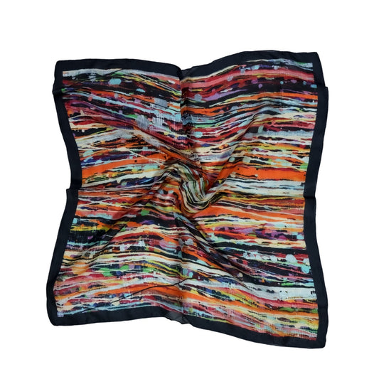 Abstract Pure Silk Pocket Square Scarf