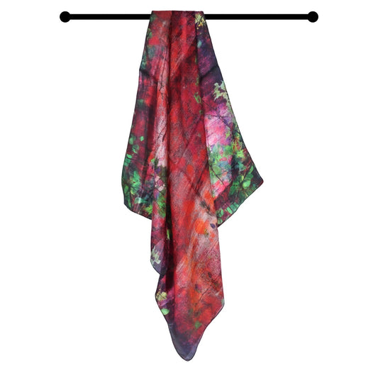 Foulard carré en pure soie abstrait