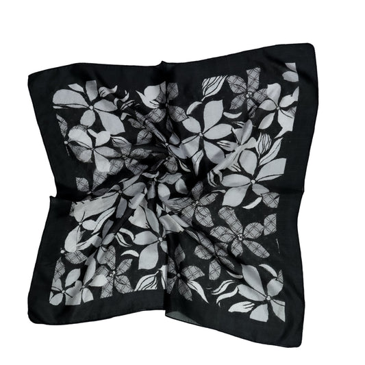 Floral Pure Silk Square Scarf