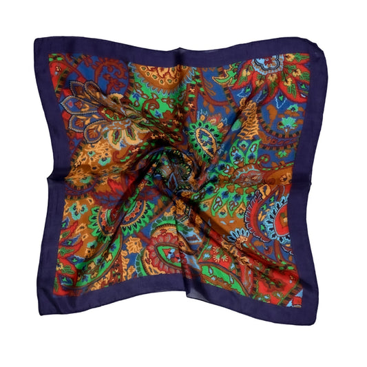 Geometric Pure Silk Square Scarf