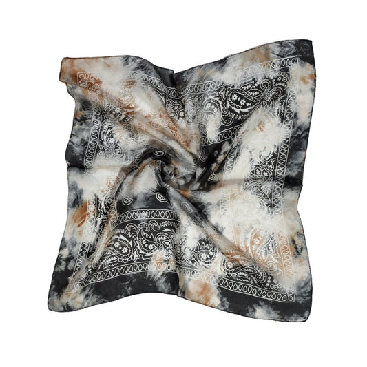 Geometric Paisley Pure Silk Square Scarf
