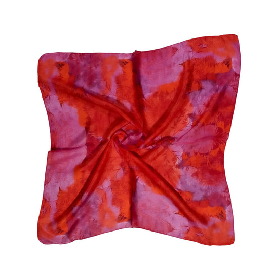 Foulard carré en pure soie abstrait