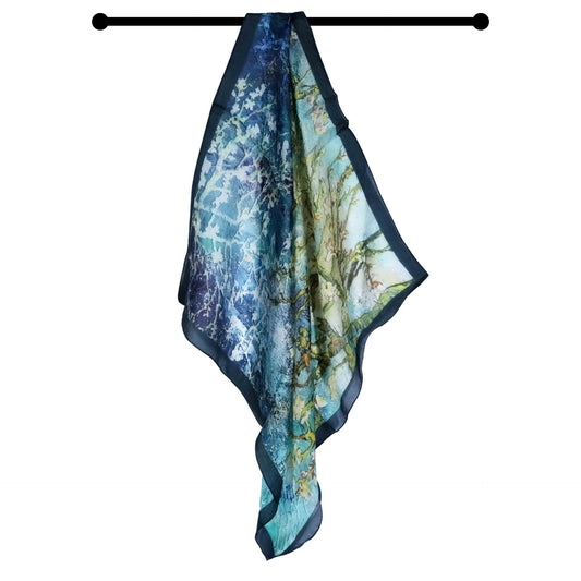 Foulard carré en pure soie Old Masters