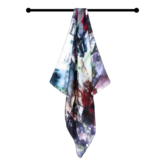 Abstract Pure Silk Pocket Square Scarf