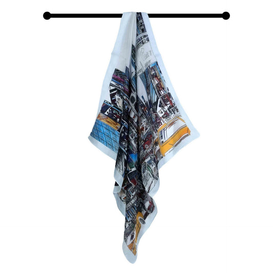 Architectural Pure Silk Pocket Square Scarf